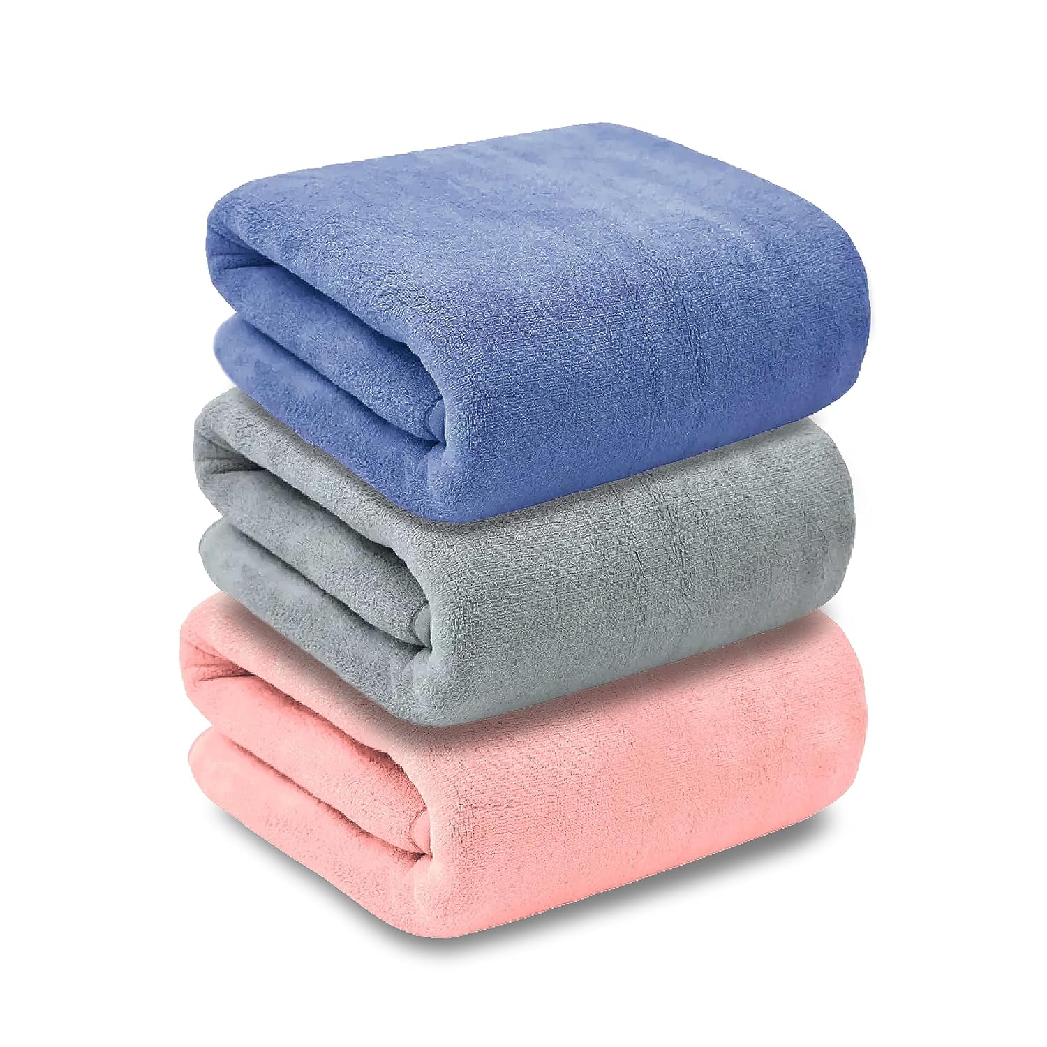 plentZ Microfiber Bath Towels Pack of 3 – Super Soft, Quick Dry & Highly Absorbent – Large 70 × 140 cm Bath Towel for Men & Women – Coral Fleece Microfiber Towels - Image 4