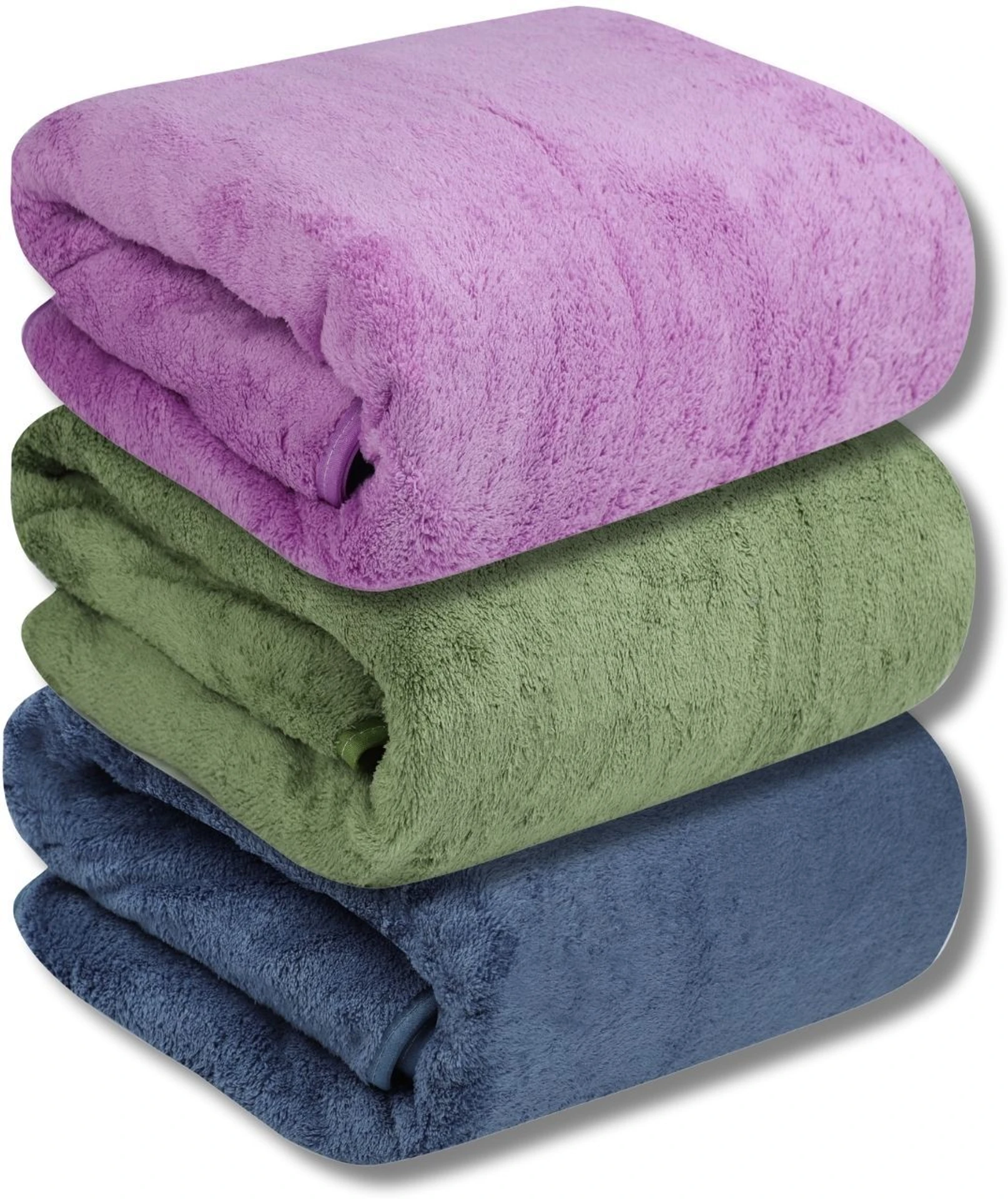 plentZ Microfiber Bath Towels Pack of 3 – Super Soft, Quick Dry & Highly Absorbent – Large 70 × 140 cm Bath Towel for Men & Women – Coral Fleece Microfiber Towels - Image 2